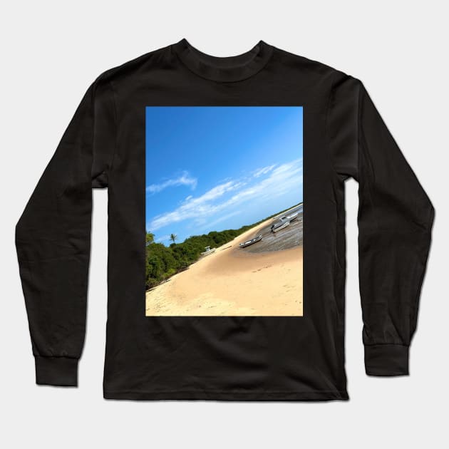 Mozambique Beach Serenity in Africa Long Sleeve T-Shirt by CrystalJ 